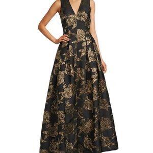 Alex Marie Black and Gold Maxi Dress